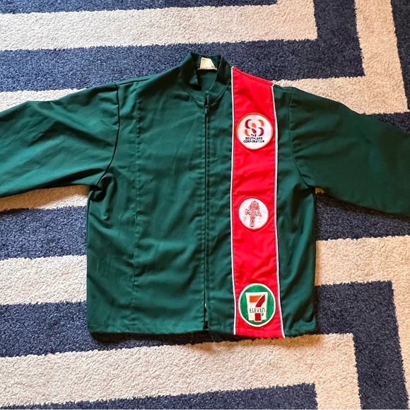 RARE Vintage 70s 80s 7 Eleven 11 Store Employee Crew Uniform Jacket Green - Picture 8 of 15